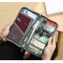HR246 New Polyester Documents Package Travel Ticket Card Passport Storage Bag Pocket Change Key Receipt Folder Customized LOGO