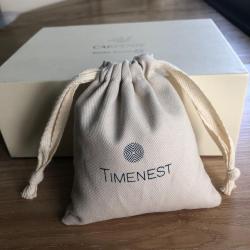 Custom Logo Printed Cotton Drawstring Pouch Soft Cotton Gift Pouch