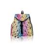 Lovevook Boutiques droppshiping ladies and girls big stock handbags shoulder bags PU geometric rainbow backpack school bags