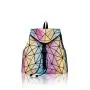 Lovevook Boutiques droppshiping ladies and girls big stock handbags shoulder bags PU geometric rainbow backpack school bags
