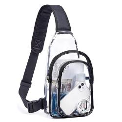 ZR932 Hot Sale Clear Chest Bag Transparent PVC Shoulder Crossbody Waterproof Travel Shopping Beach Bag Sport Outdoor Travel