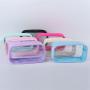 Keymay No MOQ Stock Large Capacity Toiletry Bag Transparent Makeup Pouch Clear Pvc Cosmetic Bag