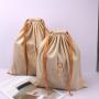 Custom Gold Printing Large Velvet Drawstring Pouch For Clothes Hat Handbag Packing Recyclable Velvet Shopping Bag