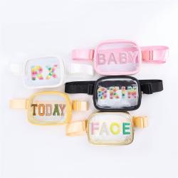 Keymay Wholesale Men Women Transparent Belt Bag Waterproof Waist Bag Pvc Clear Fanny Packs Crossbody