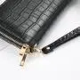 New Fashion and Popular Crocodile Pattern Double Zipper Wallet