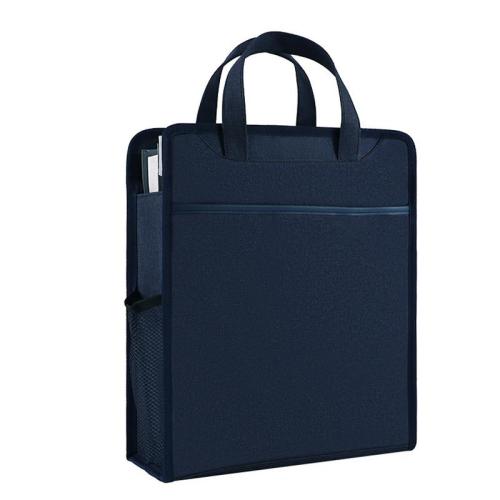 HR158 Men's Business Briefcase Oxford Cloth A4 Data Handheld Document Bag Zipper Customized Logo Office Meeting Document Bag