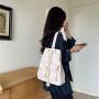 New product Fashion Canvas shopping bags Casual soft Ladies crossbody bag Drawstring Ruffles Simple shoulder bag
