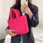 Custom Luxury Stripe Wadding Designer Tote Bag Fashion Handbags Big Hand Bags Ladies Nylon Shopping Bag for Women