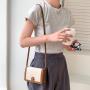 Summer Beach New Style Messenger Bag PU Leather Combined Canvas Mini Lipstick Wallet Cute Light Color Wallet For Women
