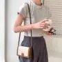 Summer Beach New Style Messenger Bag PU Leather Combined Canvas Mini Lipstick Wallet Cute Light Color Wallet For Women