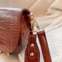 2024 new arrive Luxury Retro fashion saddle bag Crocodile PU leather small purse