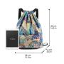 Gelory Custom Pattern Design Sport Swimming Yoga Polyester Drawstring Sport Backpack Bags Lightweight For Students Travel Camping