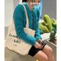 ZR404 Customizable Canvas Bag Women's Printed One Shoulder Handheld Shopping Environmental Protection Bag