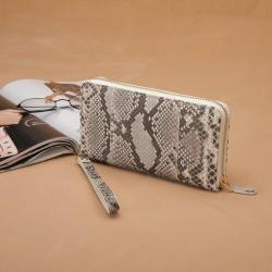 Custom Women'S Zipper Luxury Real Genuine Snake Skin Snakeskin Long Zip Wallets For Men Women Genuine Leather Custom Logo