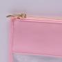 Keymay RTS DIY Personalized Alphabet Chenille Letter Patches Clear Zipper Pouch Cosmetic Bag Transparent Cosmetic Bag Makeup Bag