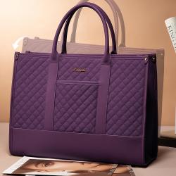 LOVEVOOK 2pc 15.6in quilted Tote Bag Business office Work Bags Office briefcase with Clutch Purse Handbag Laptop Bag for Women