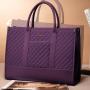 LOVEVOOK 2pc 15.6in quilted Tote Bag Business office Work Bags Office briefcase with Clutch Purse Handbag Laptop Bag for Women