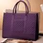LOVEVOOK 2pc 15.6in quilted Tote Bag Business office Work Bags Office briefcase with Clutch Purse Handbag Laptop Bag for Women