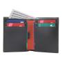 Custom mens slim wallet genuine leather bifold wallet rfid blocking wallet for men