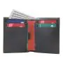 Custom mens slim wallet genuine leather bifold wallet rfid blocking wallet for men