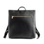 Wholesale Casual Students School Bag Custom Women Multifunction Travel Black Genuine Leather Backpack