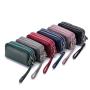 Fashion wallet women long purse leather zipper long wallet women's leather long wallet purse with strap