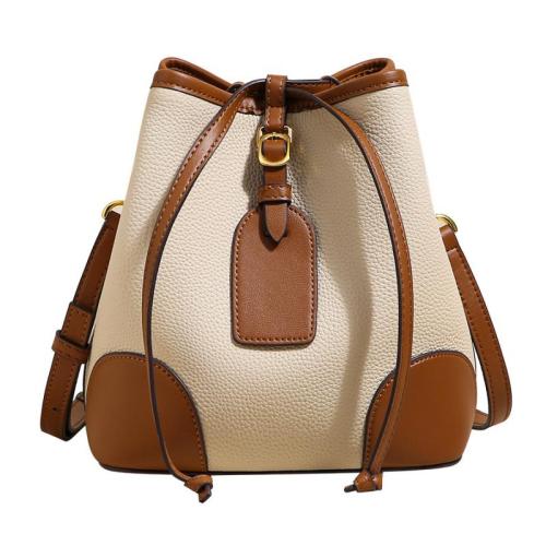 2024 Custom Luxury Genuine Leather Shoulder Bucket Bag For Women Drawstring Purse