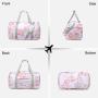 2022 2pcs waterproof Travel Duffel Bags for Women Gym Travel Tote Bag with Shoe Compartment Large Floral Carry on Weekender Bags