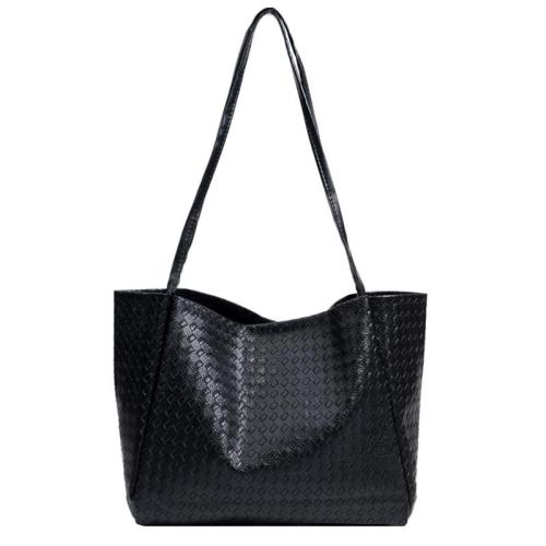 HR488 New Trend Women Handbag Woven Pattern Tote Shoulder Messenger Purses Bags PU Large Laptop Underarm Shopping Bag for Women