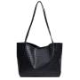 HR488 New Trend Women Handbag Woven Pattern Tote Shoulder Messenger Purses Bags PU Large Laptop Underarm Shopping Bag for Women