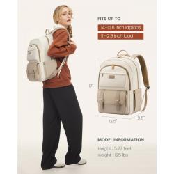 LOVEVOOK 15.6 Inch Laptop Cute Teenage Backpack Large Travel Work Backpack Purse for Nurse Teacher College Backpack for Women