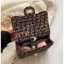 Sac Femm Bolso De Dama Luxury Designer Inspired Chain Women'S Crossbody Women Small Mini Classic Flap tweed Shoulder Bag handbag