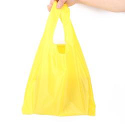 Heavy Duty Rpet Recyclable 190 t Polyester Fabric Solid Color Carry Out Custom Foldable Tote Bag For Supermarket shopping