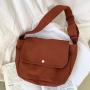 Korean Style Vintage Casual Crossbody Bag Small Artistic Canvas Shoulder Bag Fashion Student Reusable Bag