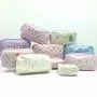Wholesale S M L XL 4 Size Multi Function Waterproof Custom Women Trendy Makeup Organizer Beige Cosmetic Nylon Toiletries Bag