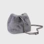 2024 Custom Faux Mink Fur Bucket Bag Handbag For Women Luxury Purse With Shoulder Strap