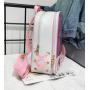 Clear transparent women backpack Ita bag custom design backpack PU leather Ita backpack with clear window