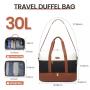 3pcs Travel Garment Duffel Bag with Transparent Toiletry Pouch Overnight Bags Carry on Nylon PU Weekender Bag with Packing Cubes