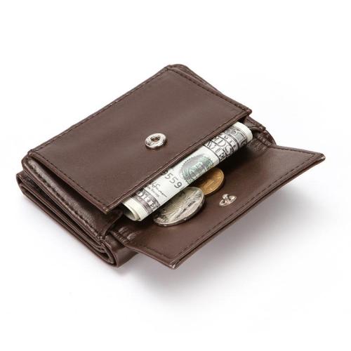KBW017 2023 Hot Wallet PU Short Card Case Money Clip Men Mini Small Wallet Portable Key Coin Purse