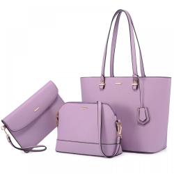 LOVEVOOK High Quality PU Leather Women Tote 3 PCS Bags Set Purse and Handbags Crossbody Ladies Hand Bags