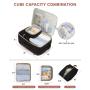 LOVEVOOK Carryon Flight Approved Travel Backpack with 17inch Laptop Compartment Large Weekender Backpack with 3 Packing Cubes