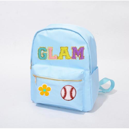 Stock Large Capacity Customizable Logo Travel Storage Bag Macaron Candy Color New Baby Blue School Backpack Bags