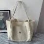 Custom Logo Thick Cotton Canvas Chic School Bag Women Lady Handbag Eco Friendly Shopping Cotton Tote Bag Shopping Bags