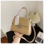 Pu Leather Wholesale Women Handbags Pure Color Designer Shoulder Bags Silk Scarf Quality Handbags