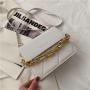 Popular Chain Small Bag for Women 2024 New Fashion Embroidered Wide Shoulder Strap Single Shoulder Bag Crossbody Bag Handbag