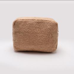 Customizable Cozy Small Pouch Teddy Polar Fleece Material Stock Available Winter Teddy Cosmetic Bag