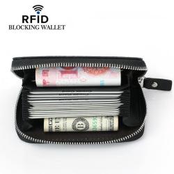 RFID Safe Men's Microfiber Leather Accordion Wallets Anti-Theft Short Wallet Credit Card Purse Holder Wallets For man