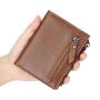 ZF252 RFID Anti-theft Brush Head Layer Cowhide Men Wallet Card Case Short Multifunctional Money Clip Daily Convenient