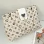 Embroidery tote bag ladies bag 2024 new women's shoulder bag diamond chain crossbody Korean printing handbag