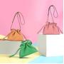 2024 New Luxury Drawstring Long Shoulder Strap Women Bucket Bag Casual Mini Bags For Ladies
